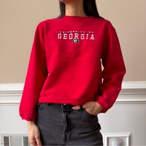 University of Georgia Red 100% Cotton Sweater